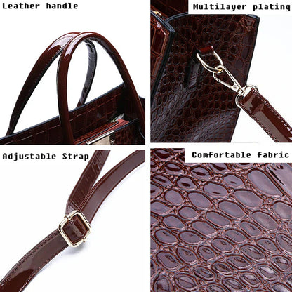 Sac en Cuir avec Imprimé Crocodile de New York