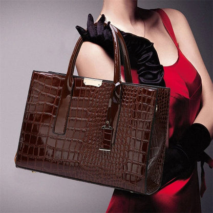 Sac en Cuir avec Imprimé Crocodile de New York