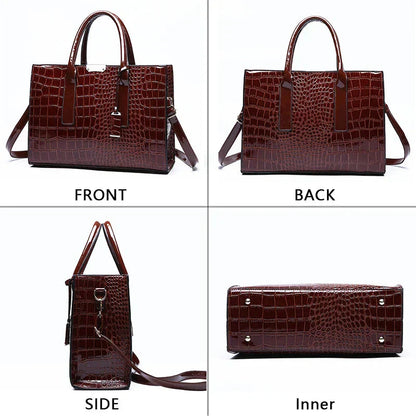 Sac en Cuir avec Imprimé Crocodile de New York