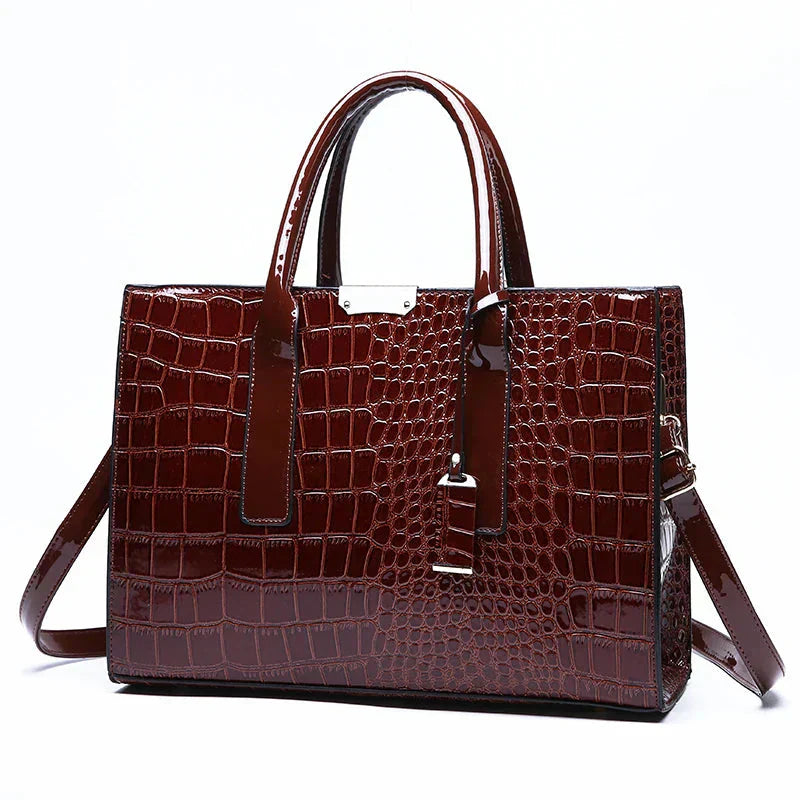 Sac en Cuir avec Imprimé Crocodile de New York