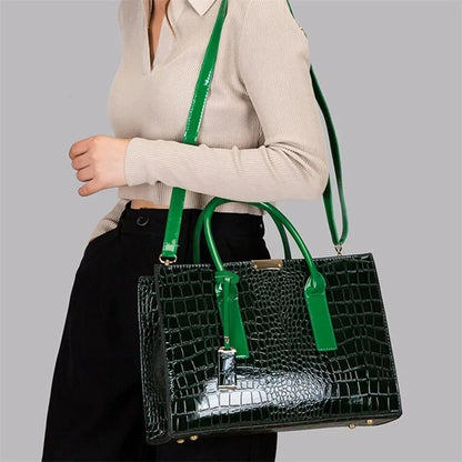 Sac en Cuir avec Imprimé Crocodile de New York