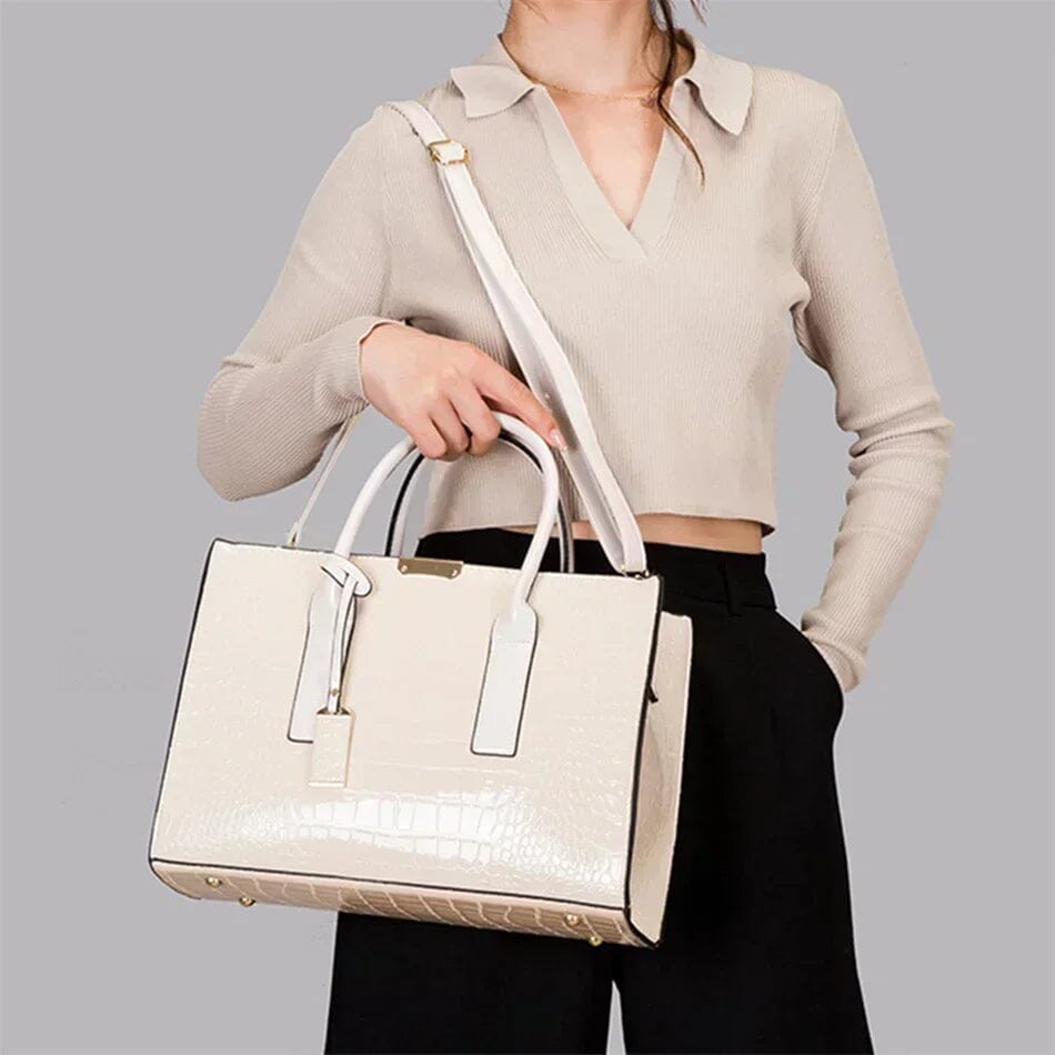 Sac en Cuir avec Imprimé Crocodile de New York