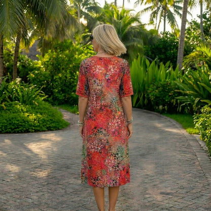 Lunara | Robe Flottante avec Taille Sculptée