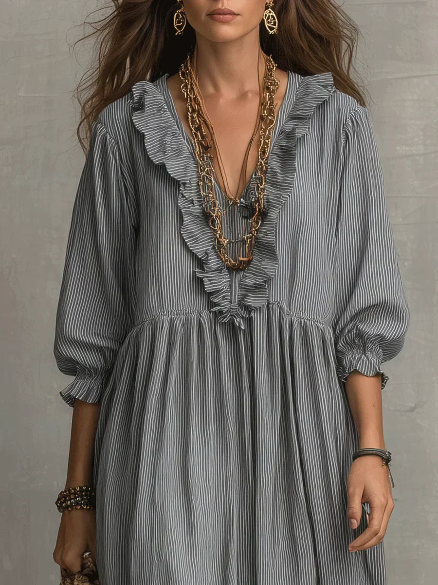 Elowen | Robe Maxi à Manches Longues Boho