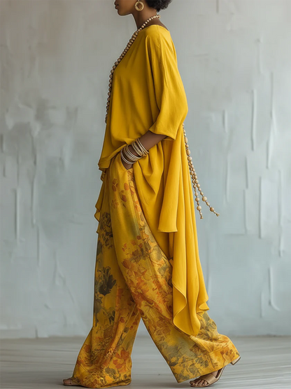 Guilia | Ensemble Imprimé Floral Artistique Élégant