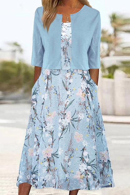 MADISON – ENSEMBLE DE ROBES MIDI ÉLÉGANTES AVEC FLEURS