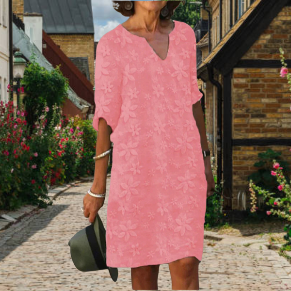 Maira – Robe Florale à Ajustement Confortable