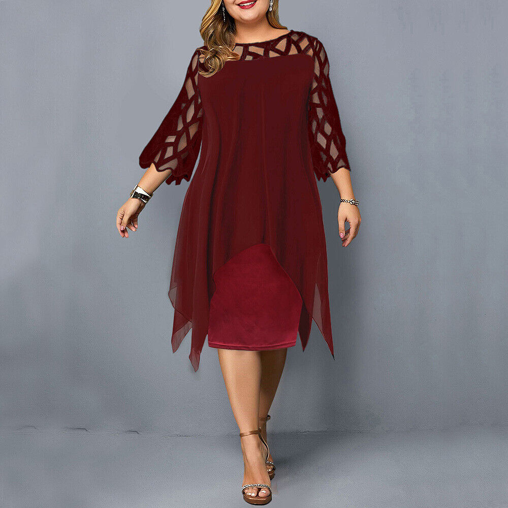Cathryn - Élégant Robe Midi en Grande Taille