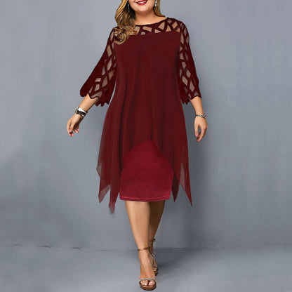 Cathryn - Élégant Robe Midi en Grande Taille