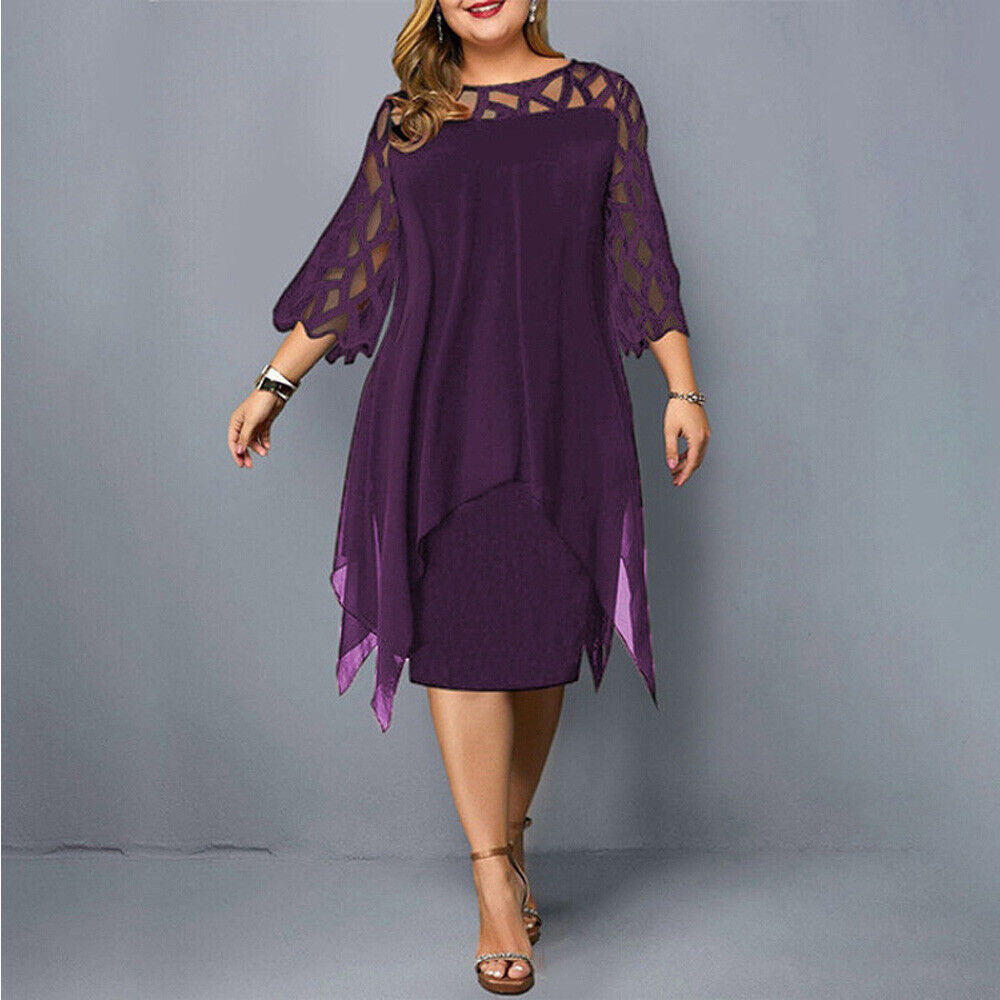 Kirsty | Élégant Robe Midi Grande Taille pour Femmes Modernes