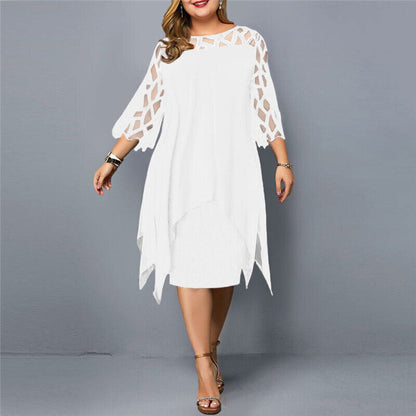 Kirsty | Élégant Robe Midi Grande Taille pour Femmes Modernes