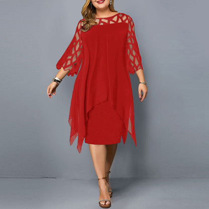 Kirsty | Élégant Robe Midi Grande Taille pour Femmes Modernes