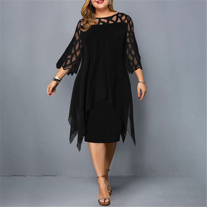 Cathryn - Élégant Robe Midi en Grande Taille