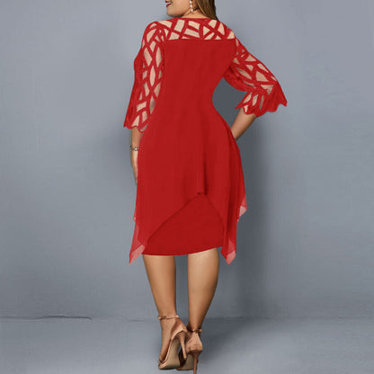 Kirsty | Élégant Robe Midi Grande Taille pour Femmes Modernes