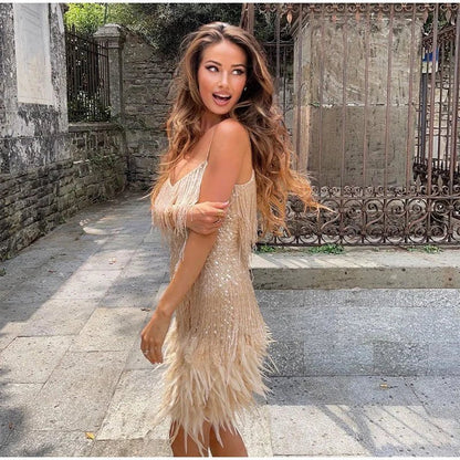 Fleur | Robe De Cocktail Paillette Pour Femme | Mini