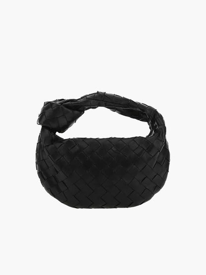 Sac à Main Tissé pour Femme avec Poignée Nouée et Forme Courbée
