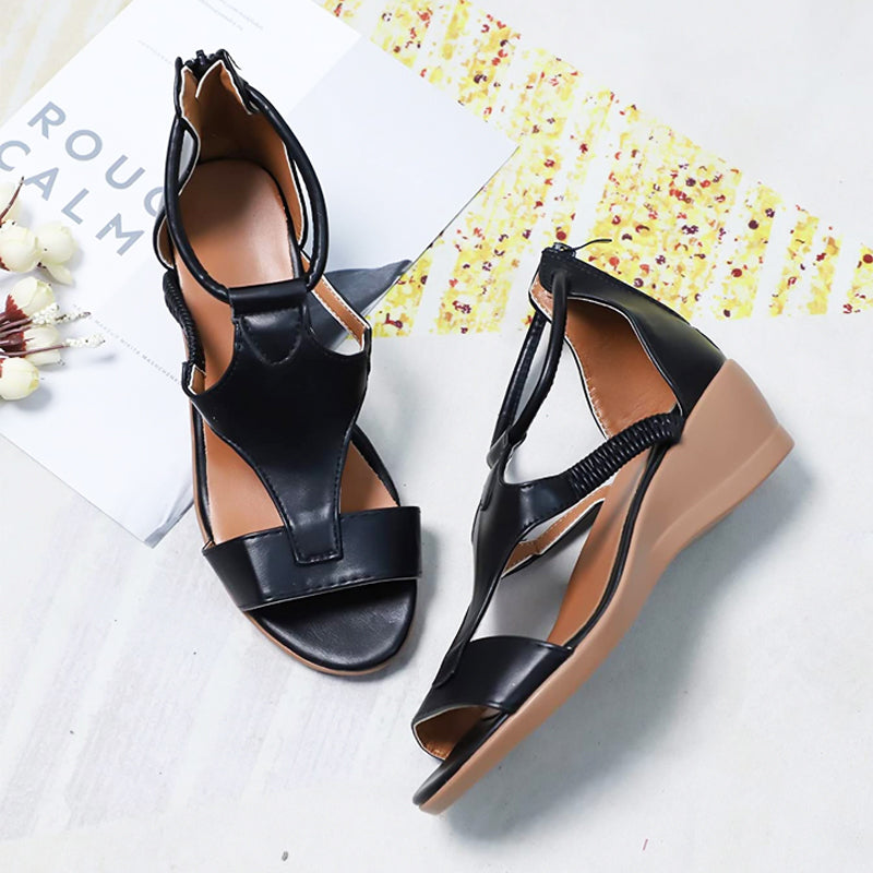 Anne – Sandales orthopédiques en cuir avec talon