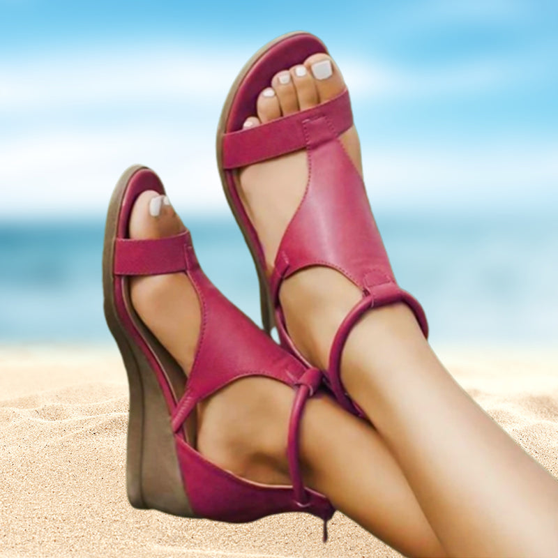 Anne – Sandales orthopédiques en cuir avec talon