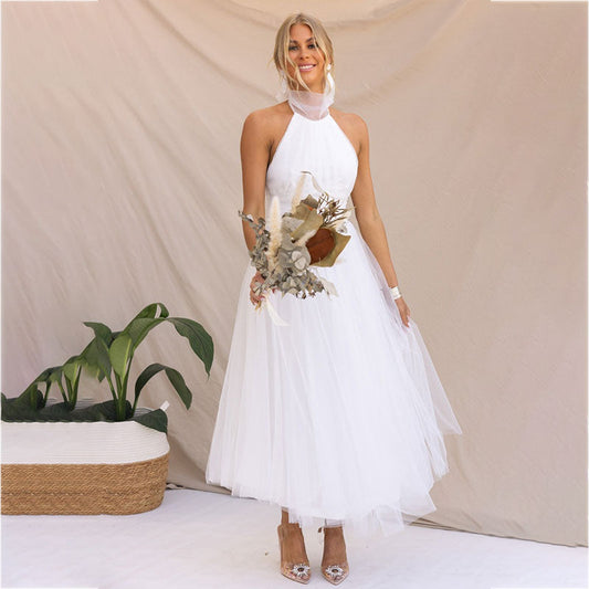 Robe Aria-Col Montant