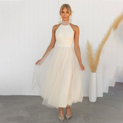 Robe Aria-Col Montant