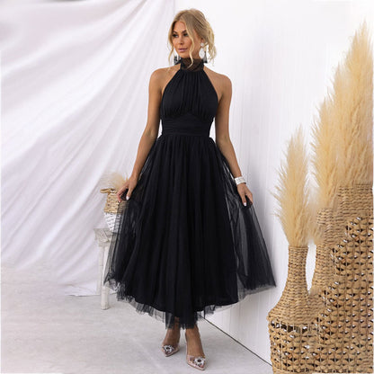 Robe Aria-Col Montant