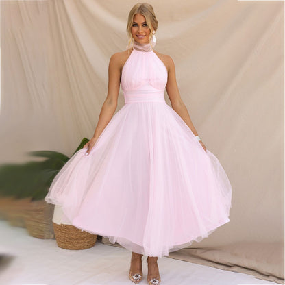 Robe Aria-Col Montant