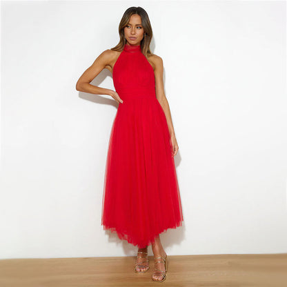 Robe Aria-Col Montant