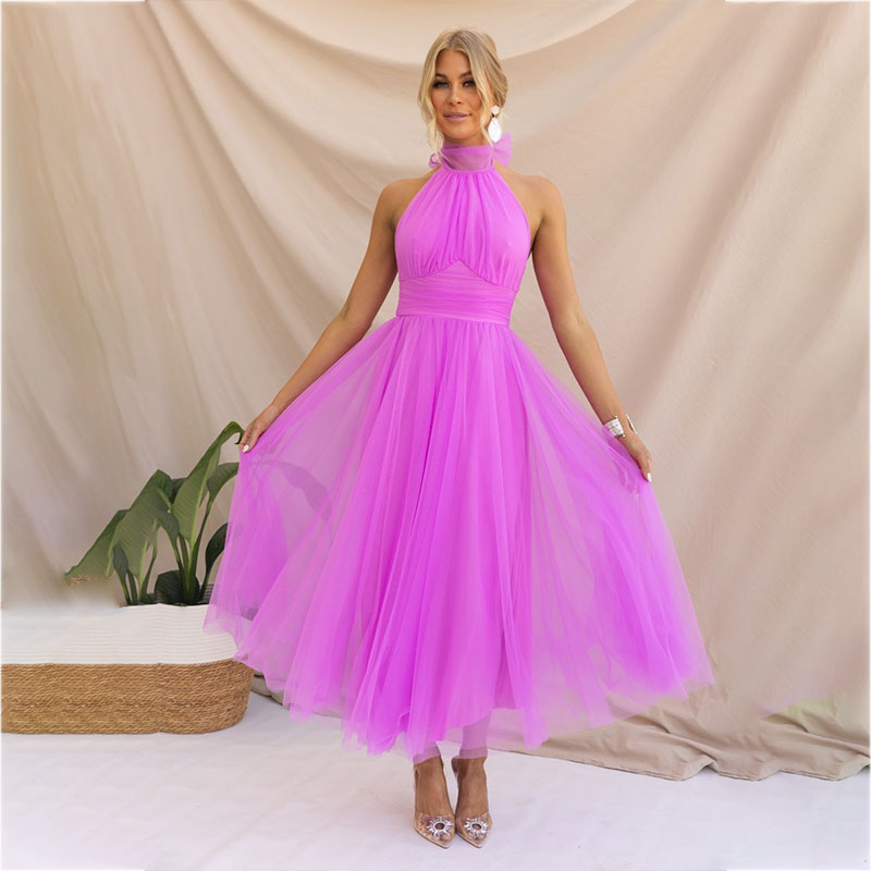 Robe Aria-Col Montant