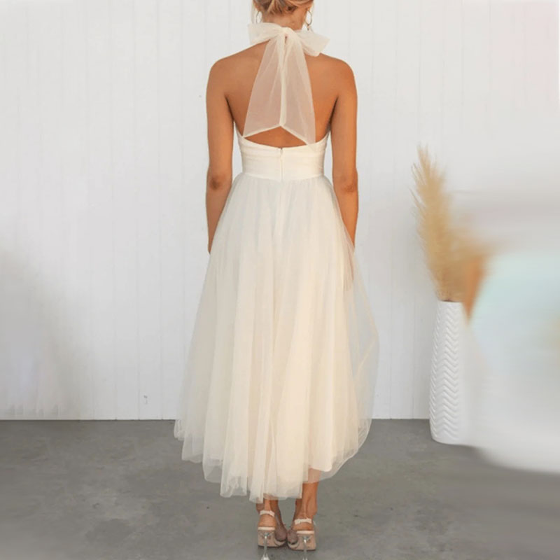 Robe Aria-Col Montant