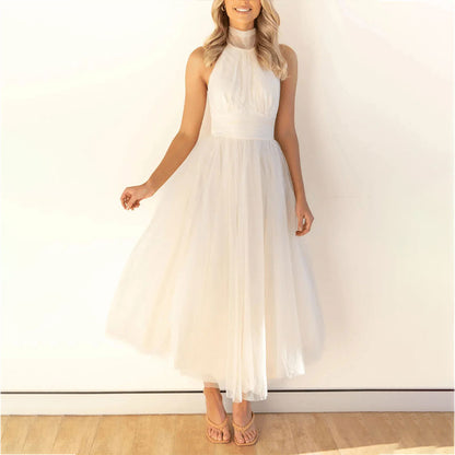 Robe Aria-Col Montant