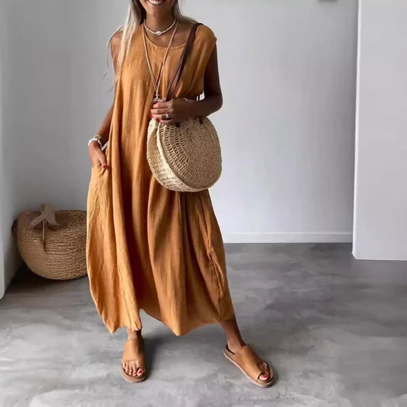 Noemi | Robe Casual Sans Manches avec Poches