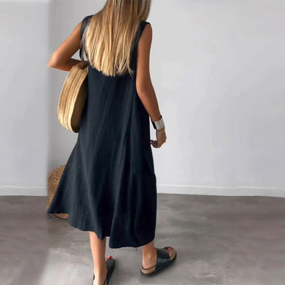 Noemi | Robe Casual Sans Manches avec Poches