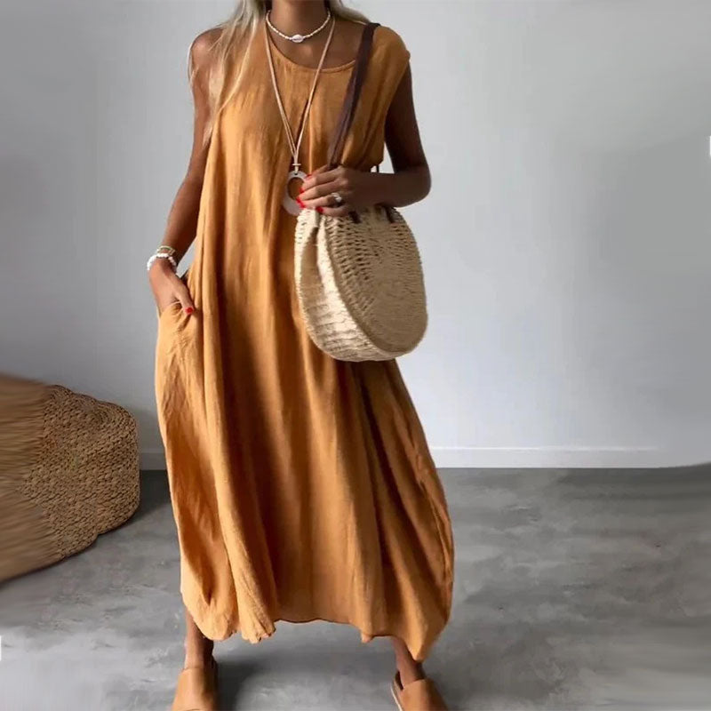 Noemi | Robe Casual Sans Manches avec Poches