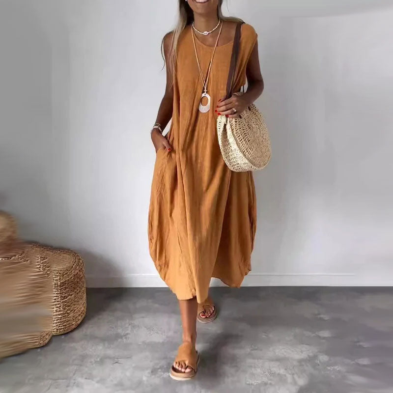 Noemi | Robe Casual Sans Manches avec Poches