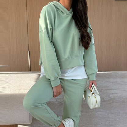 MIRELITHYN – ENSEMBLE DE SWEAT-SHIRT CASUAL À CAPUCHE NOISÉE