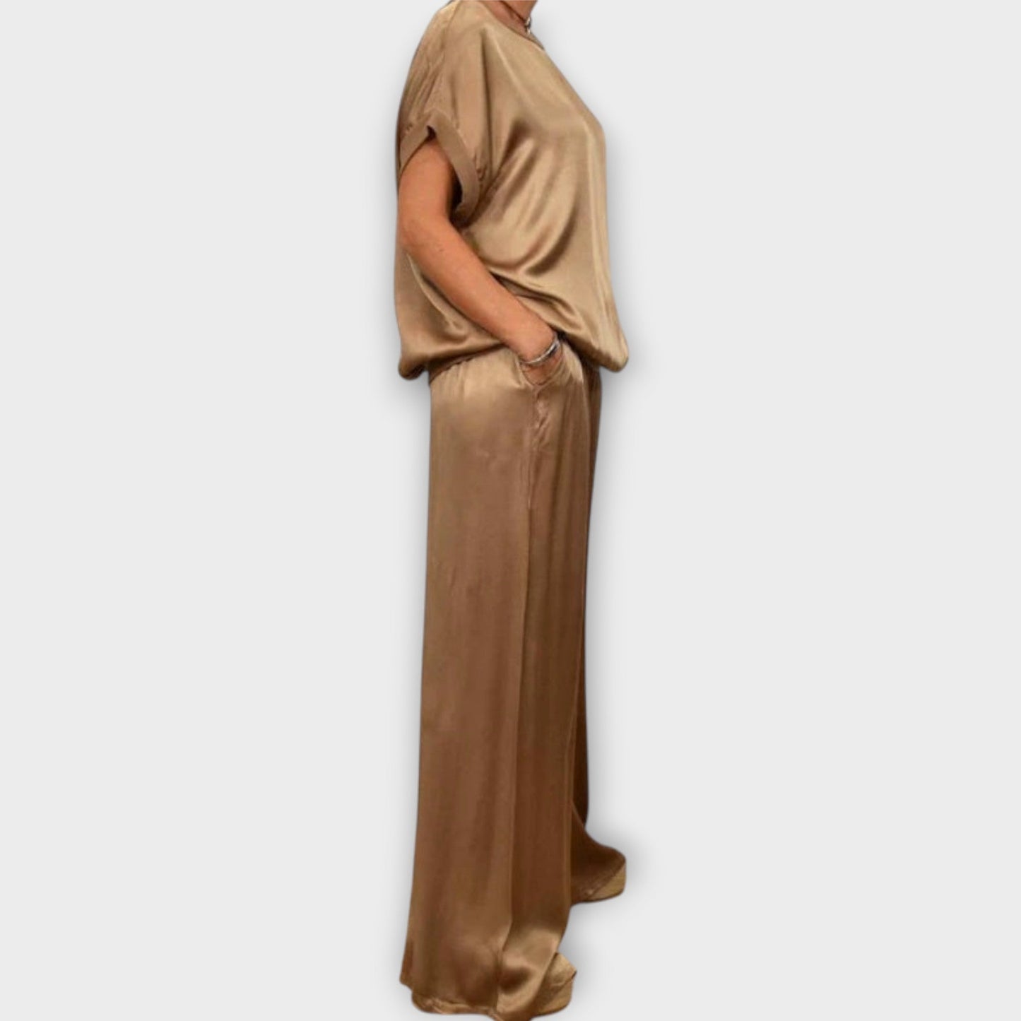 Ensemble Deux Pièces Satin Luxe