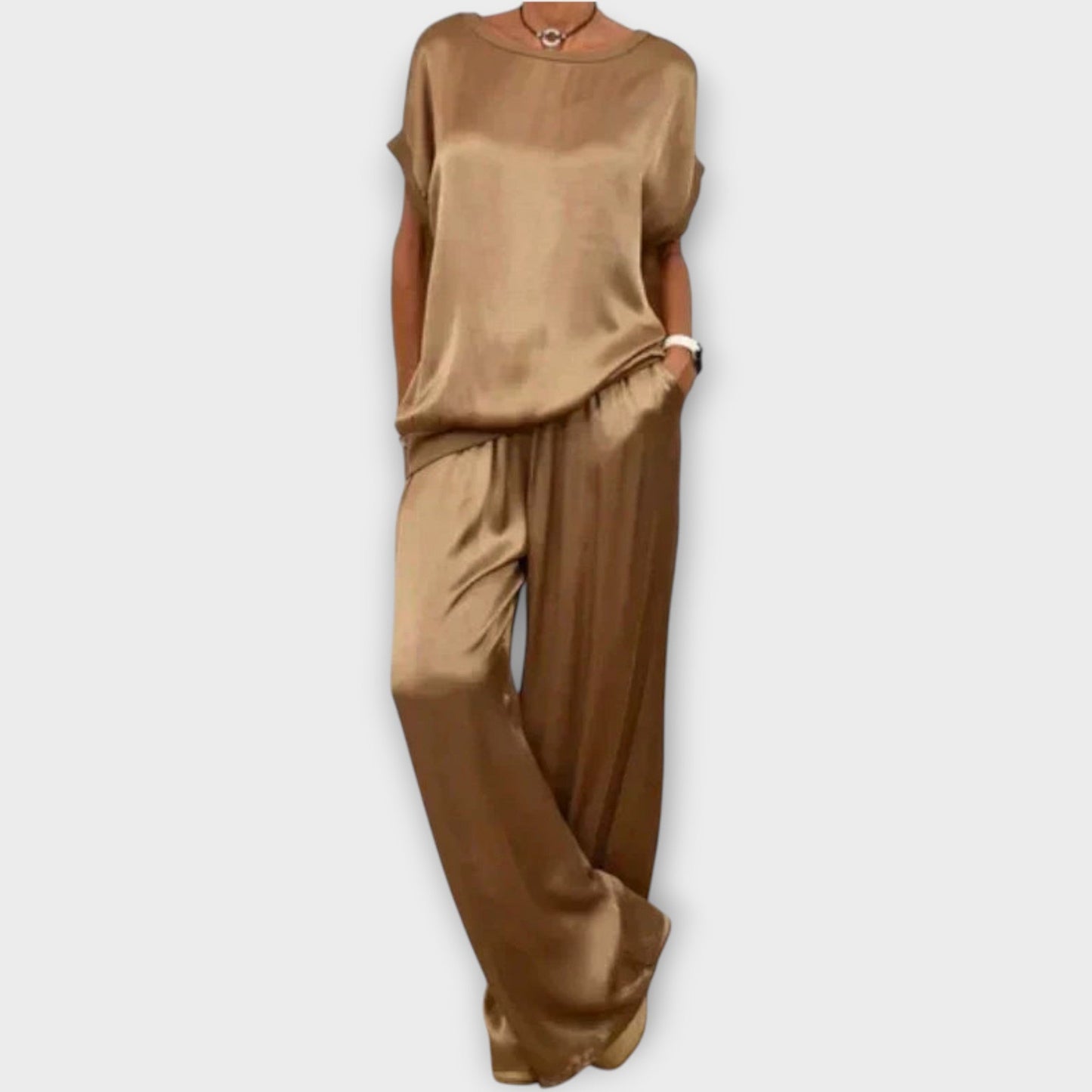 Ensemble Deux Pièces Satin Luxe