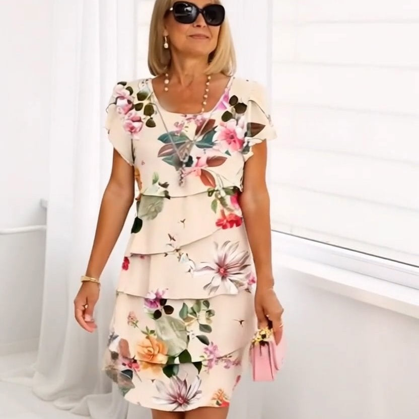 Lyra - Robe d'Élégance Florale Gracieuse