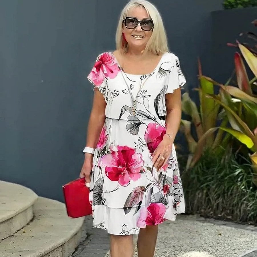 Lyra - Robe d'Élégance Florale Gracieuse
