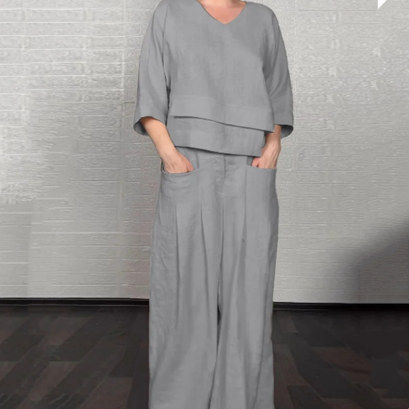 Clara | Ensemble Minimaliste Ample en Deux Pièces