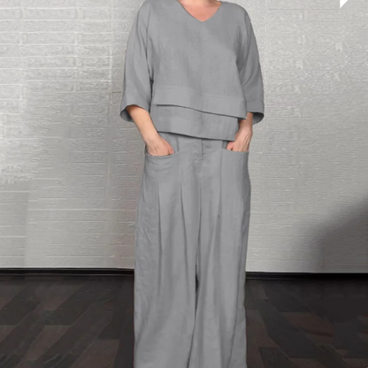 Clara | Ensemble Minimaliste Ample en Deux Pièces
