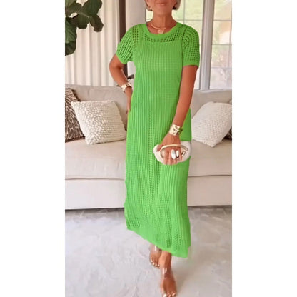 Robe Maxi Longue Bethany™ Découpée avec Robe Intérieure Offerte