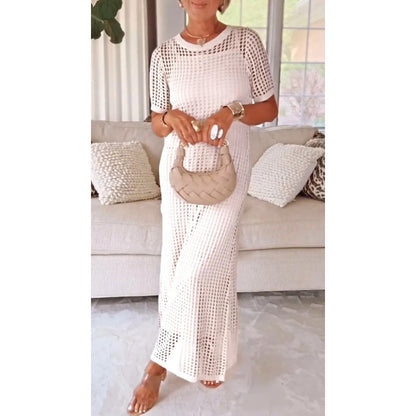 Robe Maxi Longue Bethany™ Découpée avec Robe Intérieure Offerte