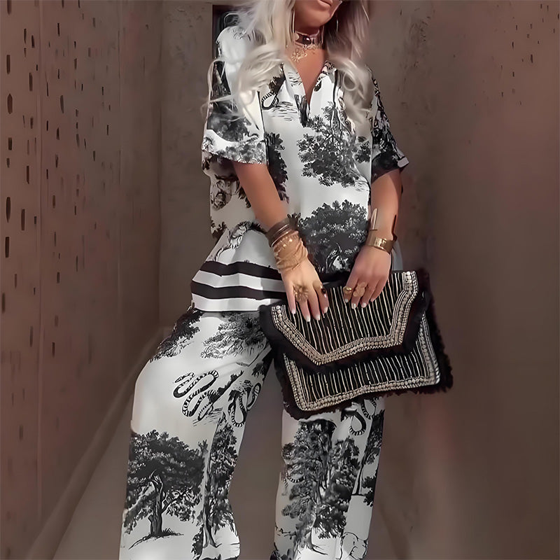 BIANCA – ENSEMBLE DEUX PIÈCES IMPRIMÉ LUXE