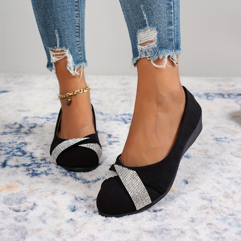 Lavande - Ballerines Élégantes avec Talon Wedge