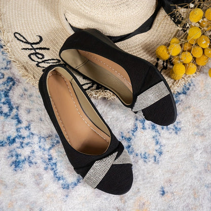 Lavande - Ballerines Élégantes avec Talon Wedge