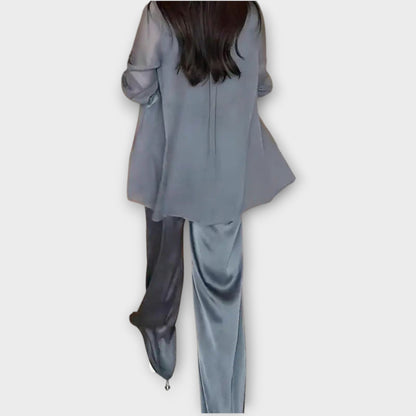 Ensemble Élégant de Trois Pièces avec Coupe Décontractée