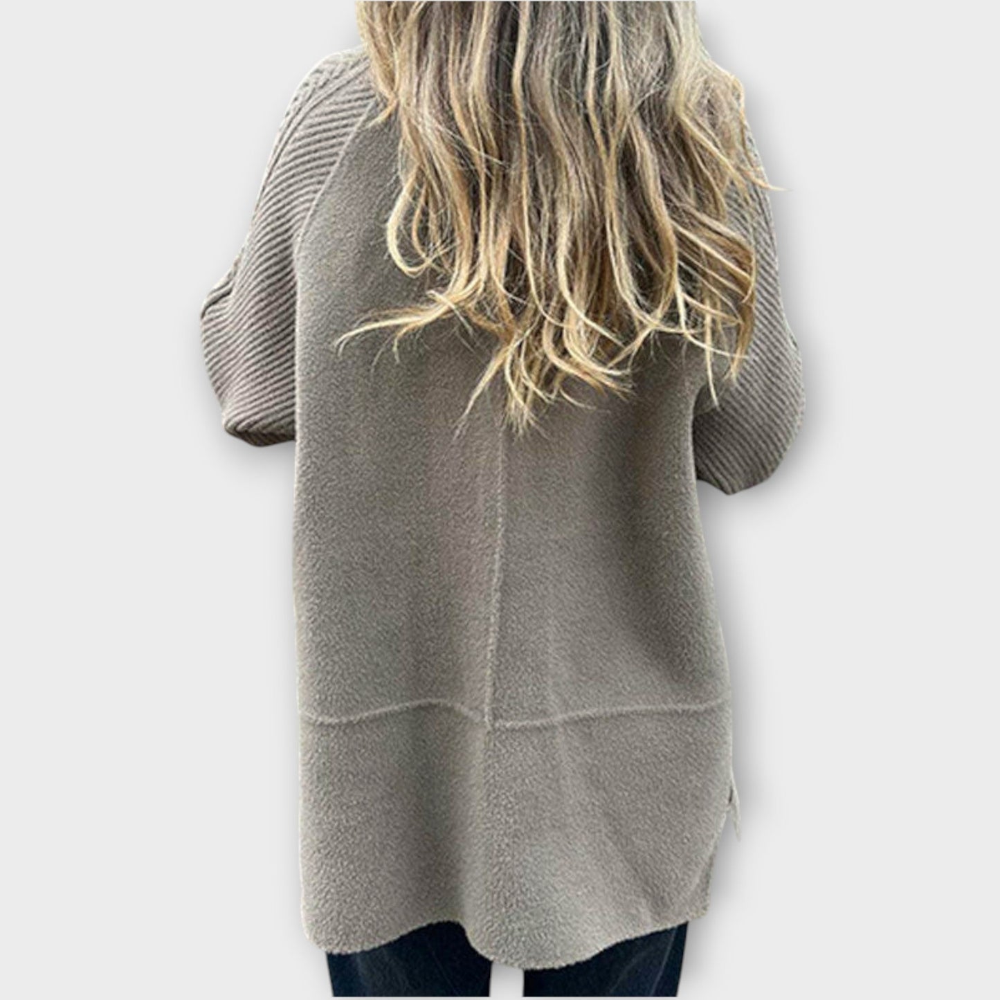 Manteau d'hiver avec des détails en tricot chics et confortables