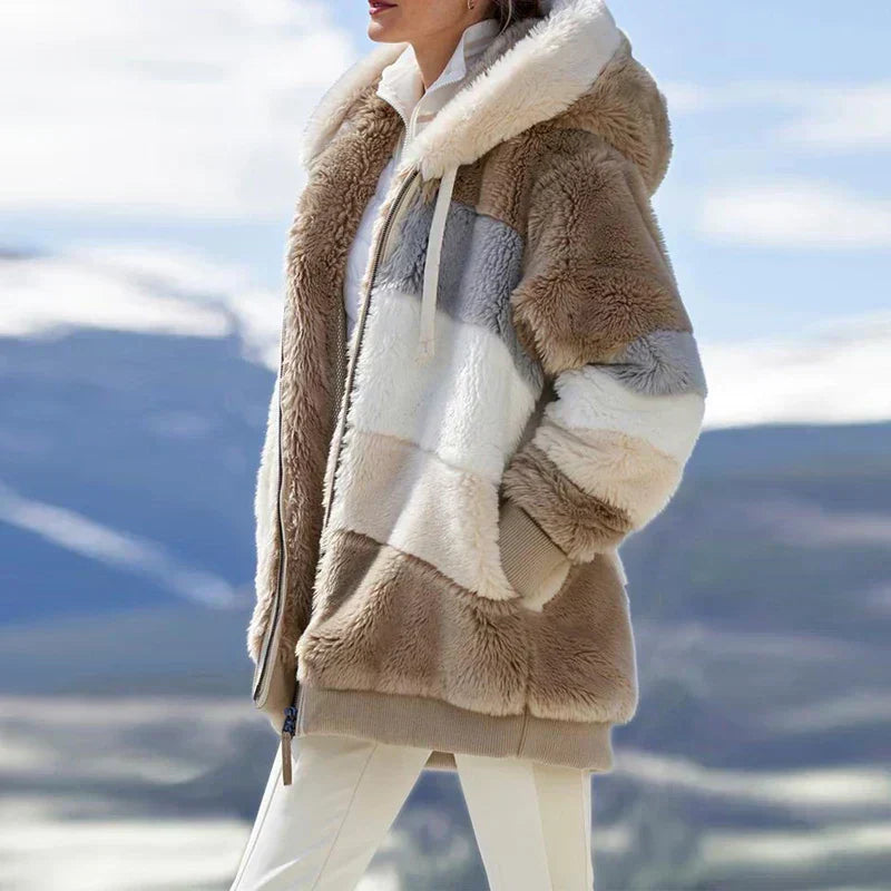 Alexa | Veste d'Hiver avec Capuche et Fermeture Éclair