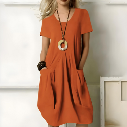 Maryam - Robe décontractée de jour avec poches, style décontracté élégant